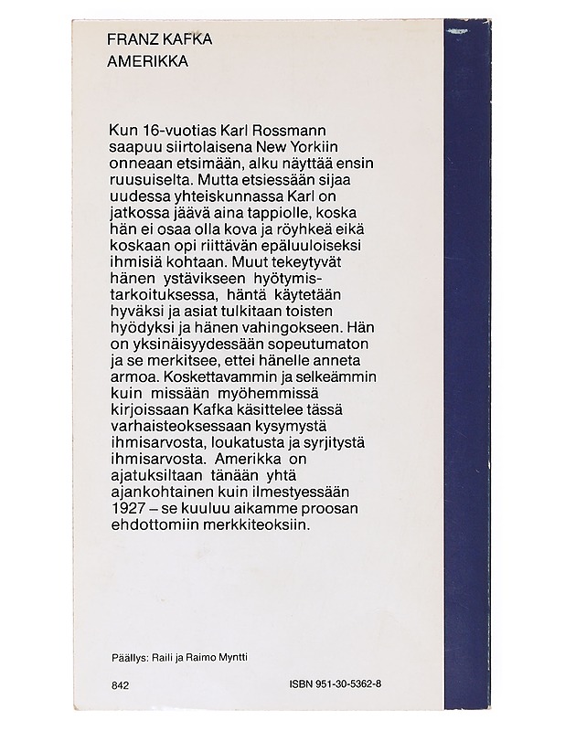 Amerikka - Kafka, Franz - Romaanit ja novellit - 10105609536 - 1