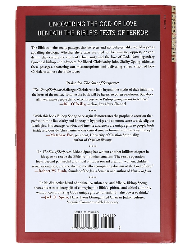 The sins of Scripture - John Shelby Spong - Harrastekirjat - 10105609552 - 1