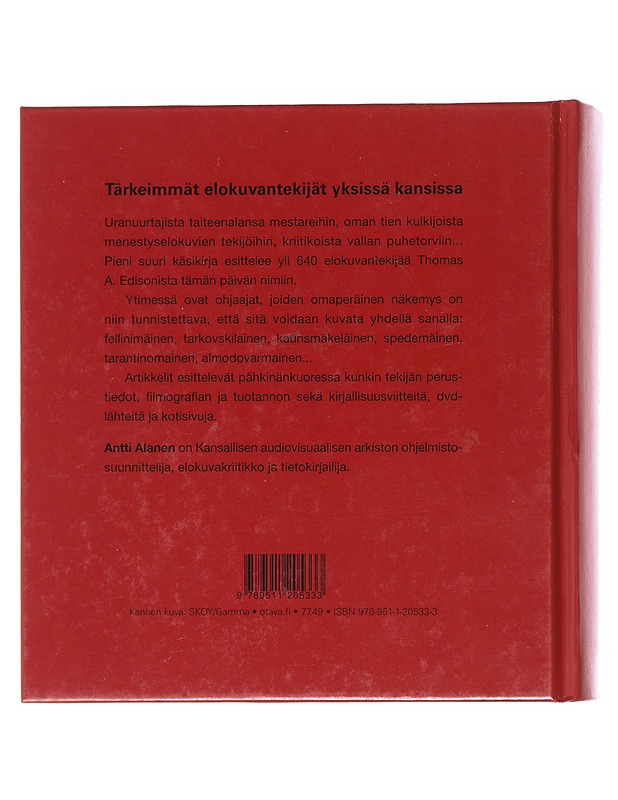 Elokuvantekijät - Antti Alanen - Elämäkerrat ja muistelmat - 10105609605 - 1