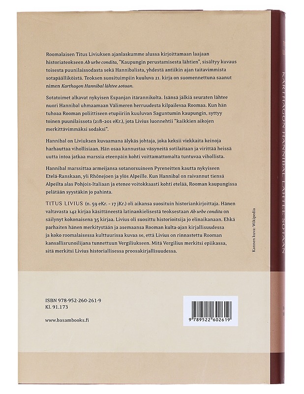Ab urbe condita XXI, Karthagon Hannibal lähtee sotaan - Livius, Titus - Historiakirjat - 10105609640 - 1