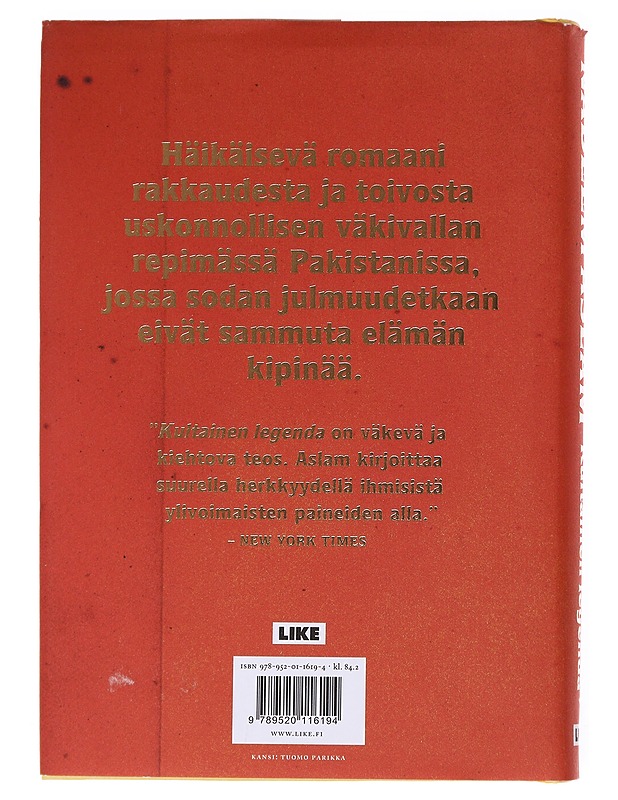 Kultainen legenda - Nadeem Aslam - Kaunokirjallisuus - 10105609655 - 1