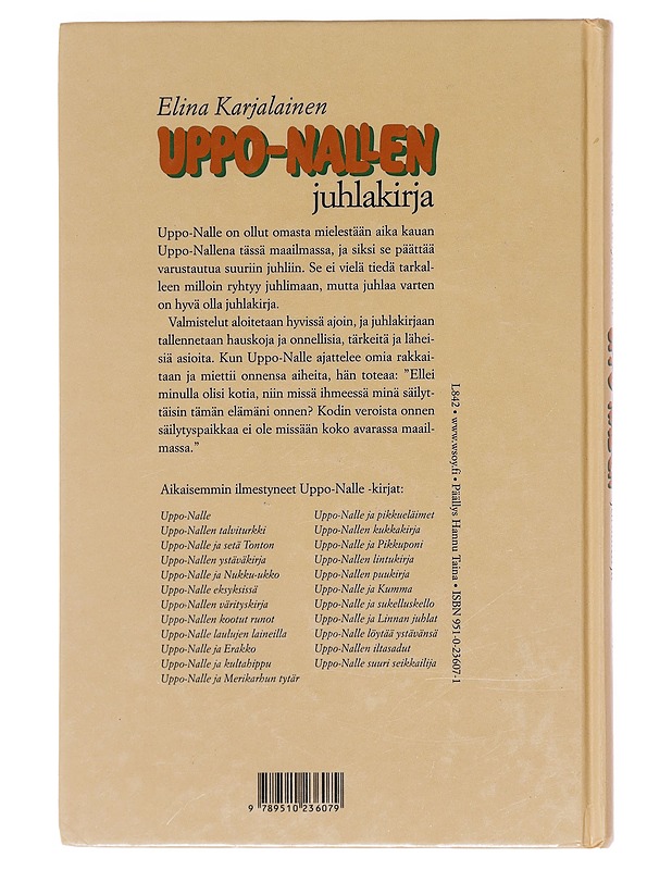 Uppo-Nallen juhlakirja - Karjalainen, Elina - Lastenkirjat - 10105609705 - 1