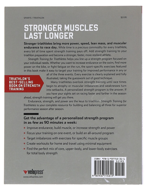 Strength training for triathletes : the complete program to build triathlon power, speed, and muscular endurance - Patrick Hagerman - Romaanit ja novellit - 10105609711 - 1