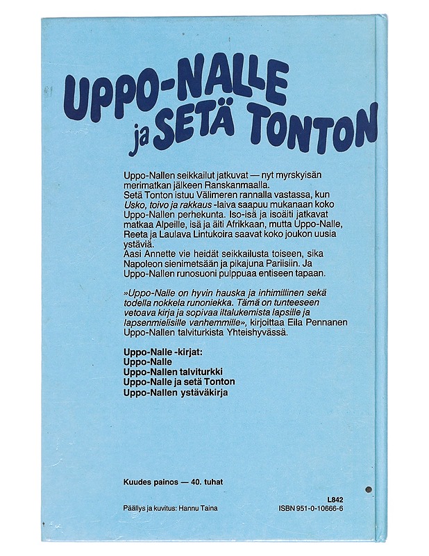 Uppo-Nalle ja setä Tonton - Karjalainen, Elina - Lastenkirjat - 10105609737 - 1