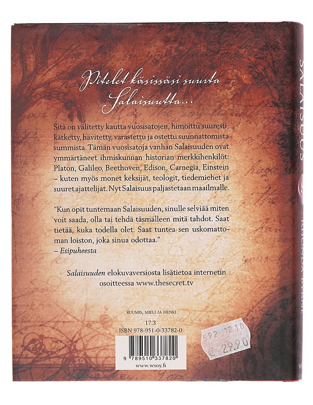 The Secret / Salaisuus - Byrne, Rhonda - Tietokirjat ja oppaat - 10105610041 - 1