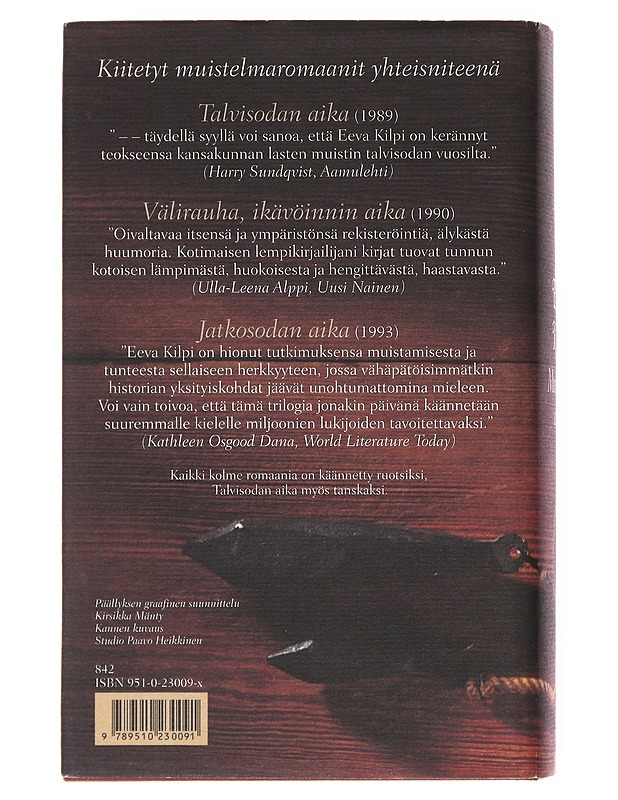 Muistojen aika - Eeva Kilpi - Romaanit ja novellit - 10105610052 - 1