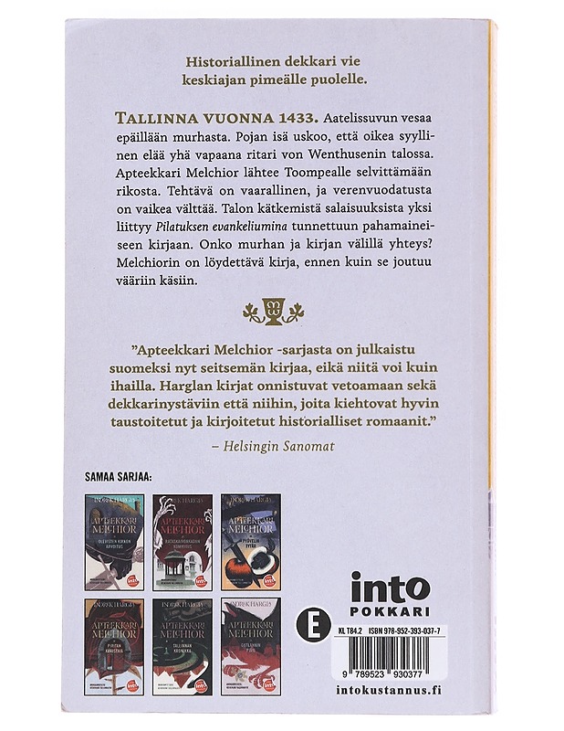 Apteekkari Melchior ja Pilatuksen evankeliumi - Hargla, Indrek - Romaanit ja novellit - 10105610148 - 1