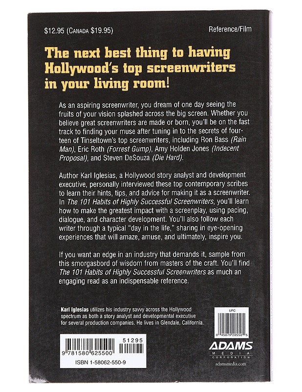 The 101 habits of highly successful screenwriters - Iglesias, Karl - Musiikki- ja elokuvakirjat - 10105610156 - 1