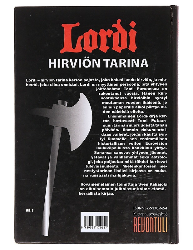 Lordi : hirviön tarina - Sven Pahajoki - Elämäkerrat ja muistelmat - 10105610285 - 1