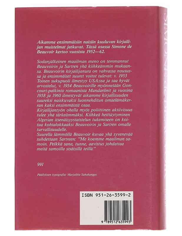 Maailman meno - Beauvoir, Simone de - Elämäkerrat ja muistelmat - 10105610422 - 1