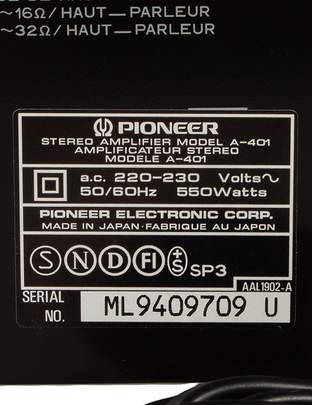 PIONEER A-401 stereovahvistin - Audio - 10105610433 - 3
