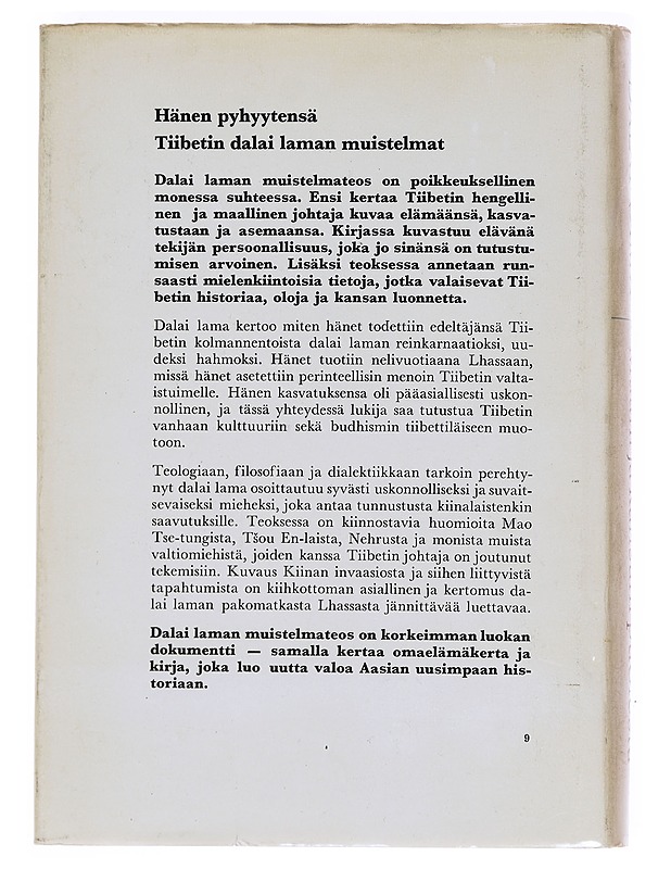 Maani ja kansani puolesta - Dalai, Lama - Elämäkerrat ja muistelmat - 10105610540 - 1