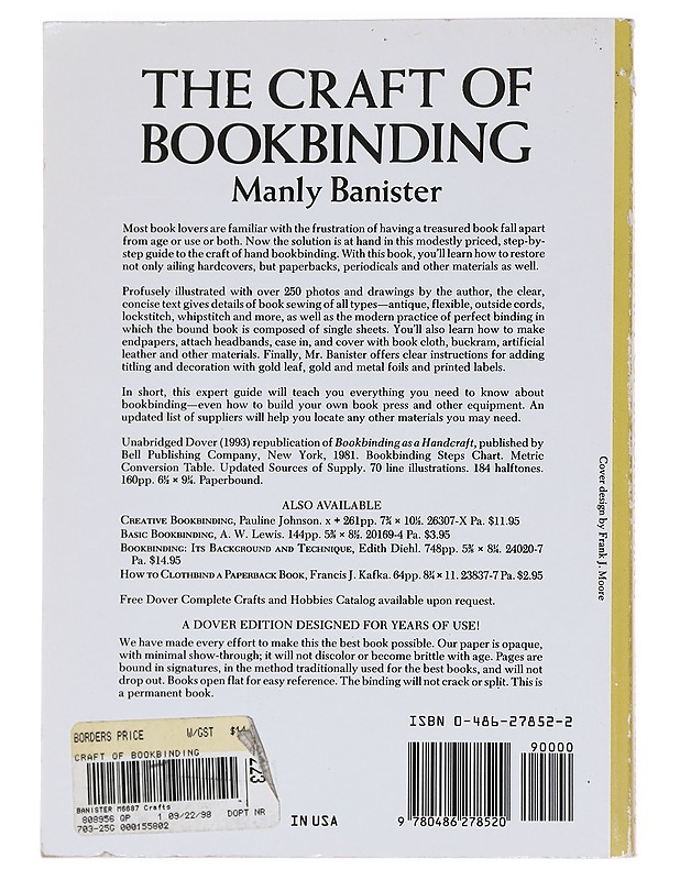 The Craft of bookbinding - Manly Banister - Harrastekirjat - 10105610551 - 1
