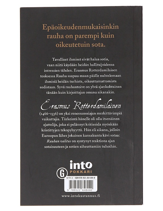 Rauhan valitus - Erasmus Rotterdamilainen - Tietokirjat ja oppaat - 10105610593 - 1
