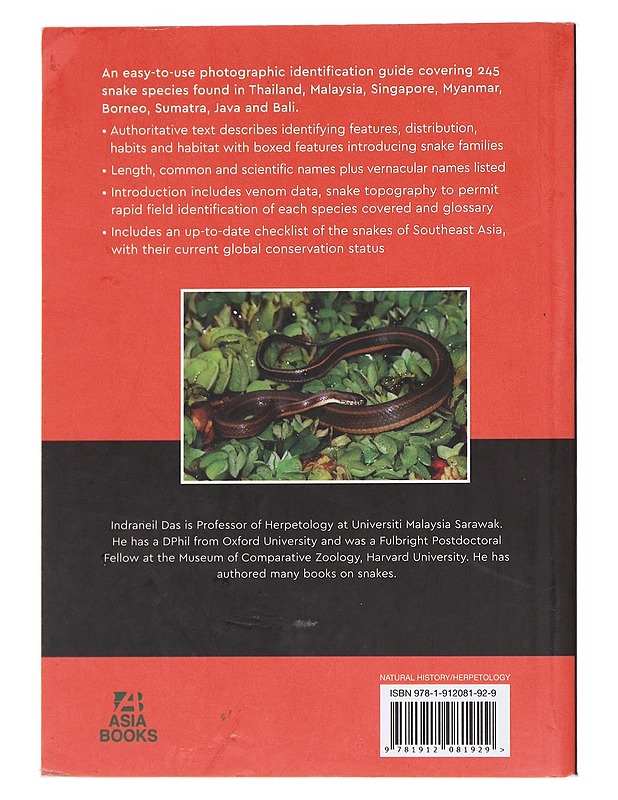 Snakes of Thailand & Southeast Asia - Indraneil Das - Harrastekirjat - 10105610610 - 1