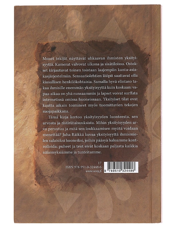 Yksityisyyden filosofia - Juha Räikkä - Tietokirjat ja oppaat - 10105610669 - 1