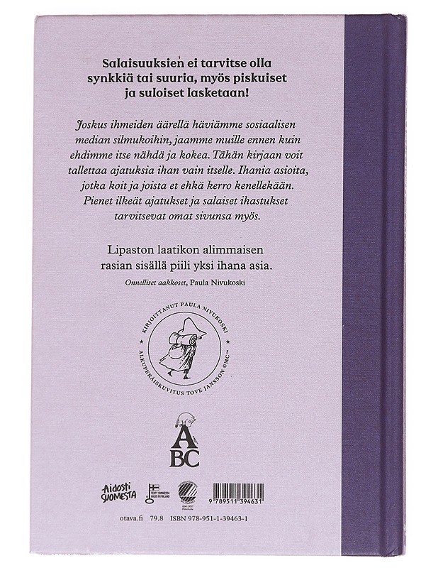 Muumit Salaisuuksien kirja - Nivukoski, Paula - Lastenkirjat - 10105610832 - 1