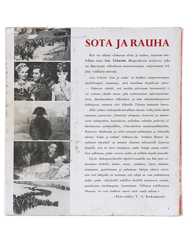 Sota ja rauha - Tolstoi, Leo - Historiakirjat - 10105610844 - 1