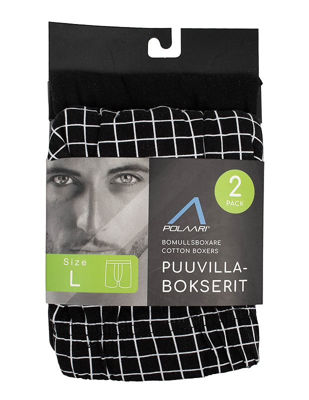 POLAARI puuvillabokserit, L, 2 kpl - Alusvaatteet - 10105610983 - 0