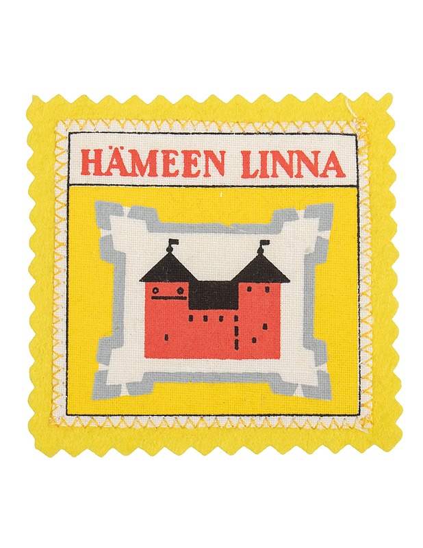 Kangasmerkki Hämeen linna, 6,5x6,5 cm, vintage - Ompelu - 10105611030 - 0