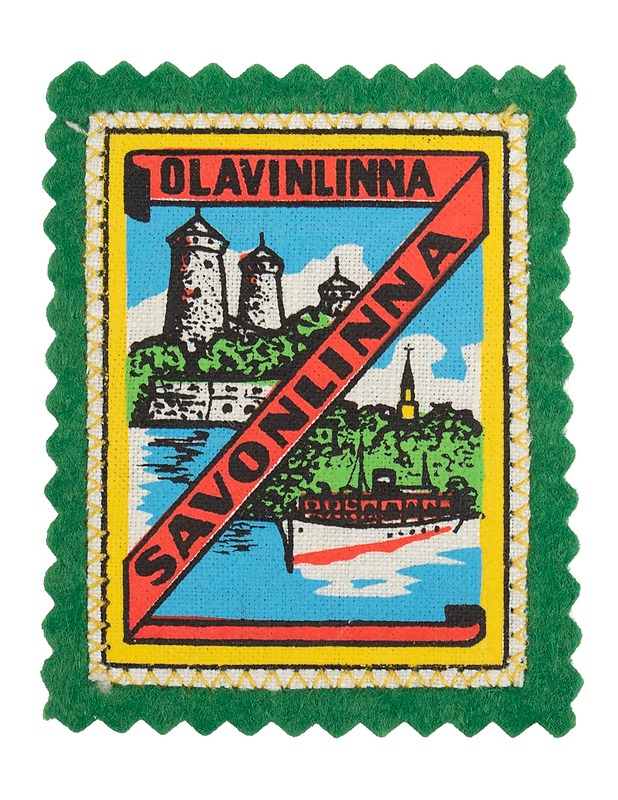 Kangasmerkki Olavin linna, 6,5x6,5 cm, vintage - Ompelu - 10105611050 - 0