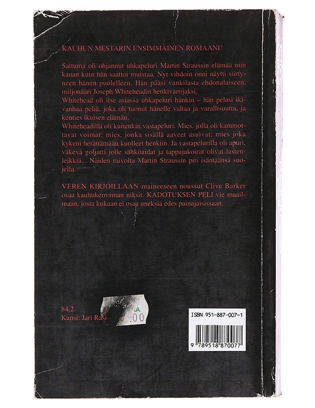 Kadotuksen peli - Clive Barker - Romaanit ja novellit - 10105611087 - 1