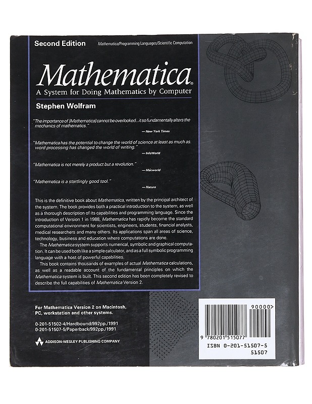 Mathematica : a system for doing mathematics by computer - Wolfram, Stephen - Tietokirjat ja oppaat - 10105611096 - 1