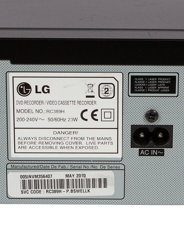 LG RC389H DVD/VHS soitin - Viihde-elektroniikka - 10105611124 - 3