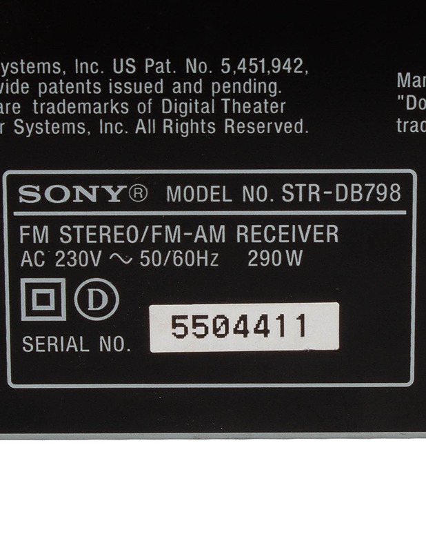 SONY STR-DB798 Discrete 7ch AV-kotiteatterivahvistin - Viihde-elektroniikka - 10105611154 - 3