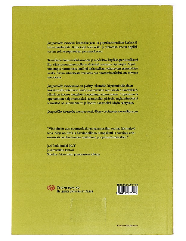 Jazzmusiikin harmonia - Tabell, Max - Tietokirjat ja oppaat - 10105611270 - 1