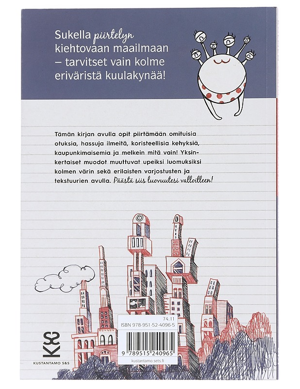 Kolmen värin kuulakynäkirja / piirrä mitä vain punaisella, sinisellä ja mustalla kuulakynällä! - Skeate, Sarah - Tietokirjat ja oppaat - 10105611306 - 1