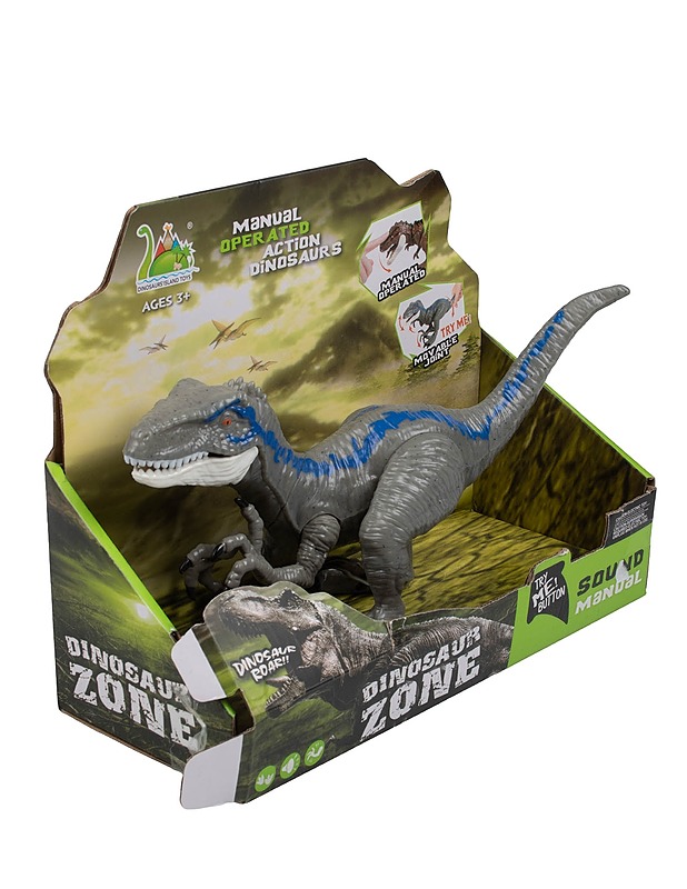 DINOISLAND Velociraptor valoilla ja äänillä - Lasten lelut - 10105611351 - 1