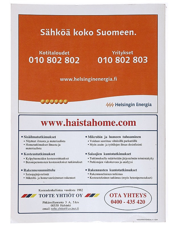 Puhelinluettelo/Telefonkatalog 2008 - Fonecta - Tietokirjat ja oppaat - 10105611380 - 1