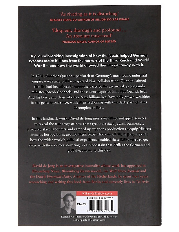 Nazi Billionaires: The Dark History of Germany's Wealthiest Dynasties - David de Jong - Tietokirjat - 10105611505 - 1