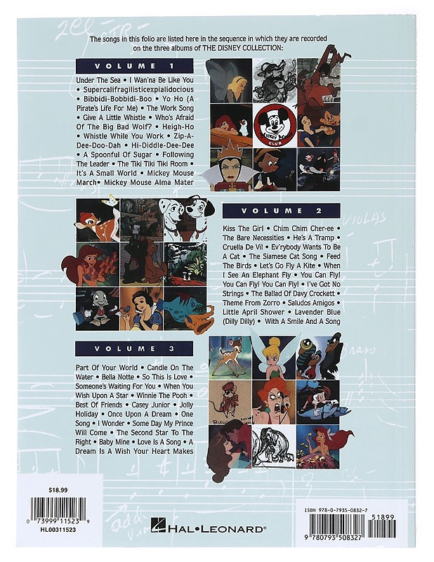 The Disney collection - Leonard, Hal  - Musiikki- ja elokuvakirjat - 10105611532 - 1