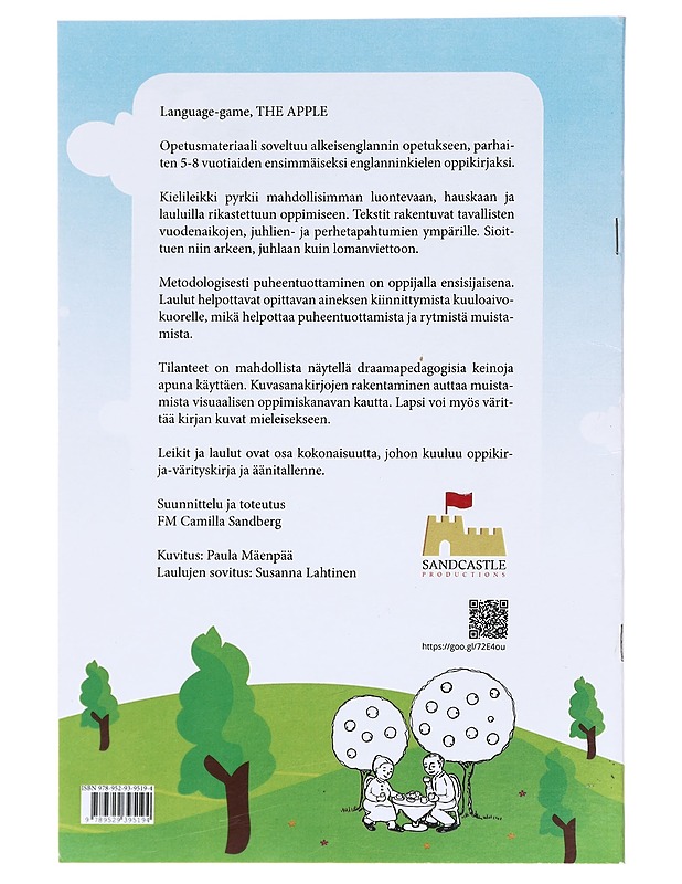 Kielileikki omena = Language-game the apple : kuuntele - laula - väritä : opi leikiten - Sandberg, Camilla - Lastenkirjat - 10105611610 - 1