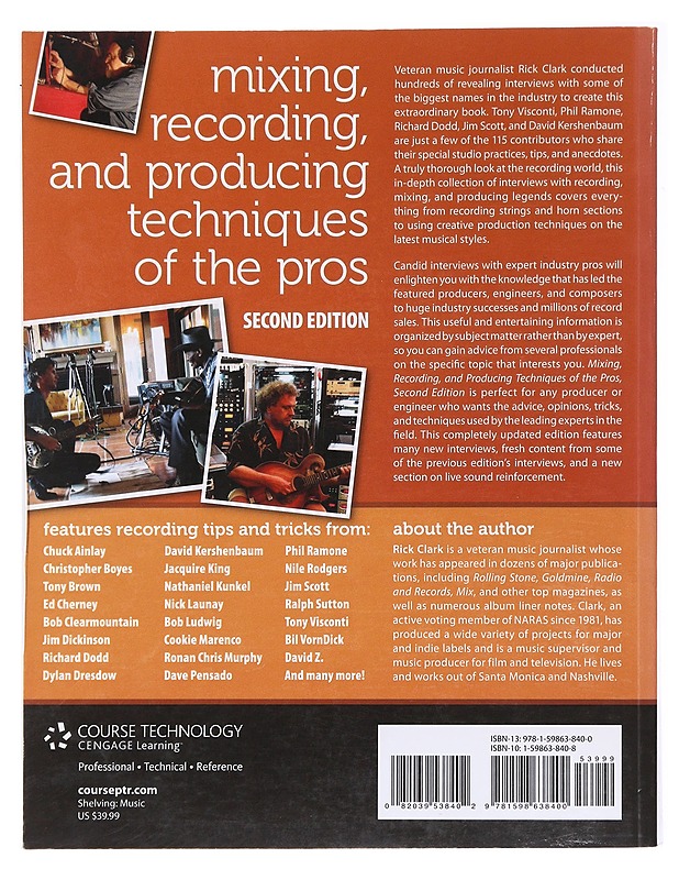 Mixing, Recording, and Producing Techniques of the Pros - Rick Clark - Harrastekirjat - 10105611680 - 1