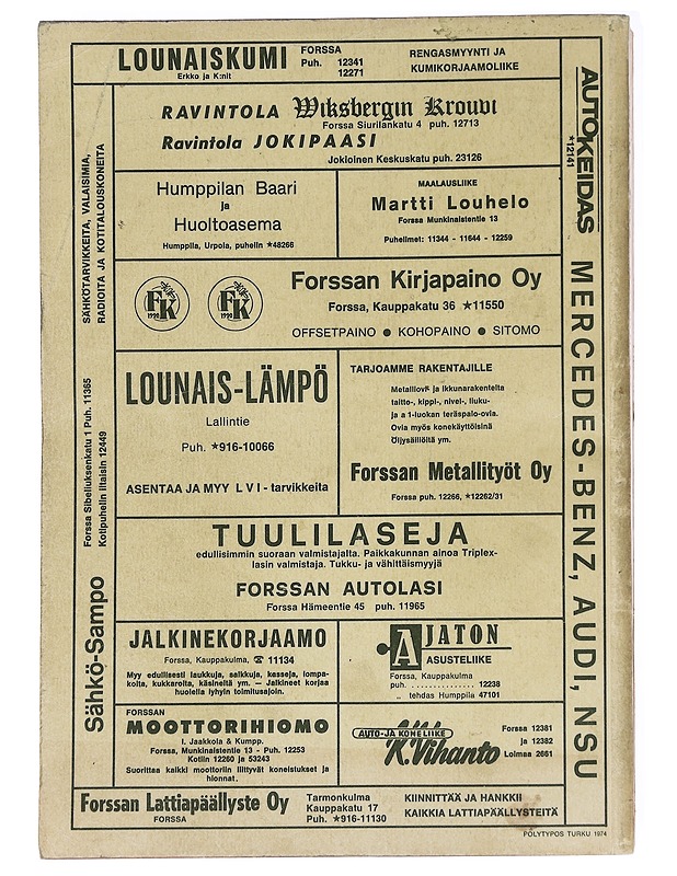 Puhelinluettelo. Osa II - 1974  - Tietokirjat ja oppaat - 10105611844 - 1