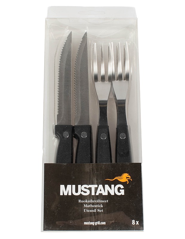 MUSTANG ruokailuvälinesetti, 8 osaa - Aterimet - 10105611925 - 1
