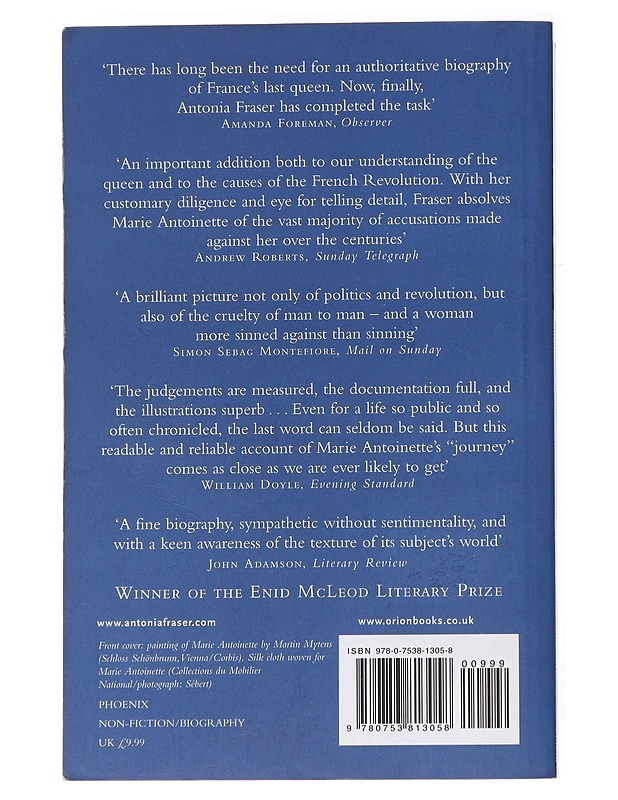 Marie Antoinette : the journey - Antonia Fraser - Tietokirjat - 10105612076 - 1