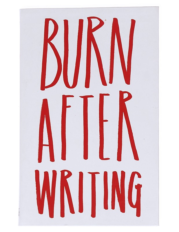 Burn after writing - Sharon Jones - Harrastekirjat - 10105612176 - 0