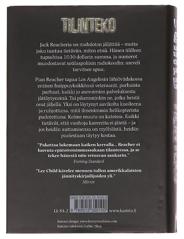Tilinteko - Child, Lee - Romaanit ja novellit - 10105612239 - 1