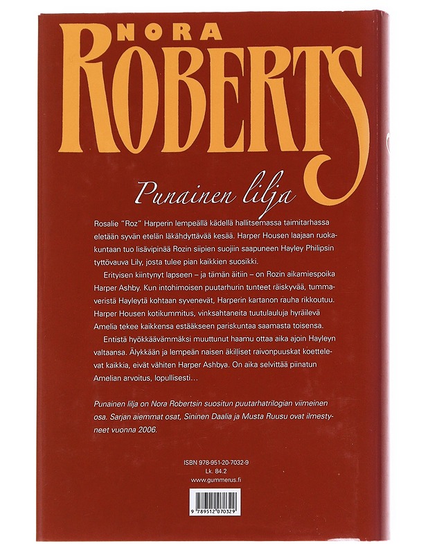 Punainen lilja - Nora Roberts - Romaanit ja novellit - 10105612303 - 1