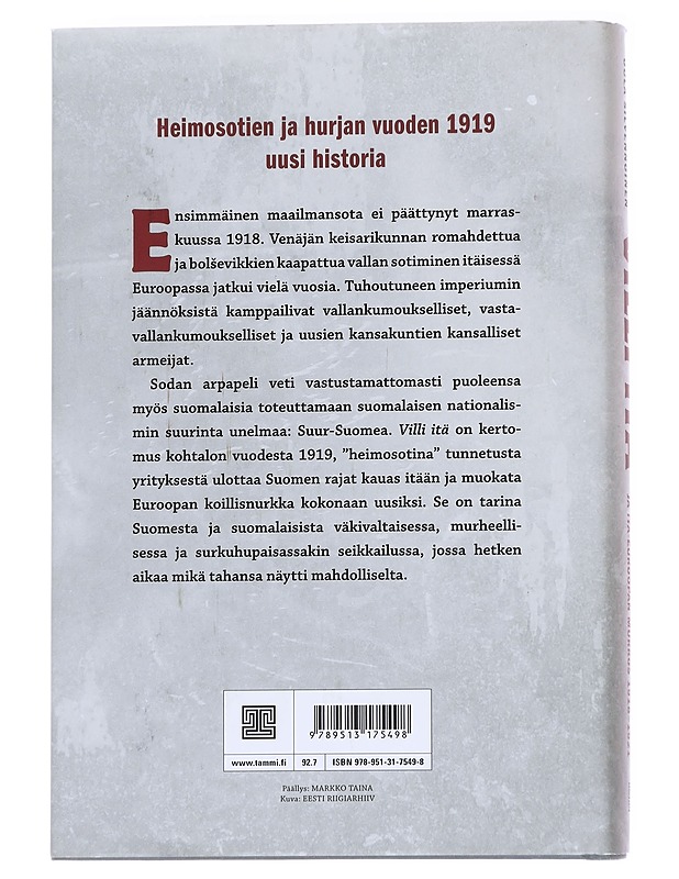 Villi itä - Roselius, Aapo ; Silvennoinen, Oula - Historiakirjat - 10105612327 - 1