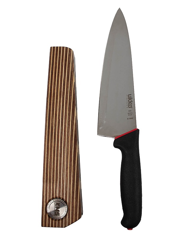 UKKO Finland S-Grip : kokkiveitsi ja siihen kuuluva puinen veitsitukki/suojus - Muut astiat - 10105612402 - 1