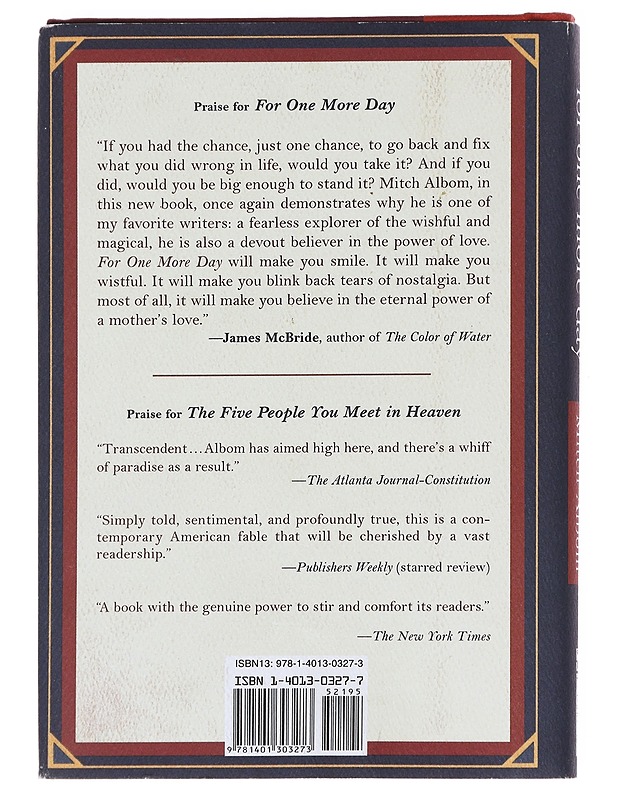 For one more day - Mitch Albom - Romaanit ja novellit - 10105612409 - 1