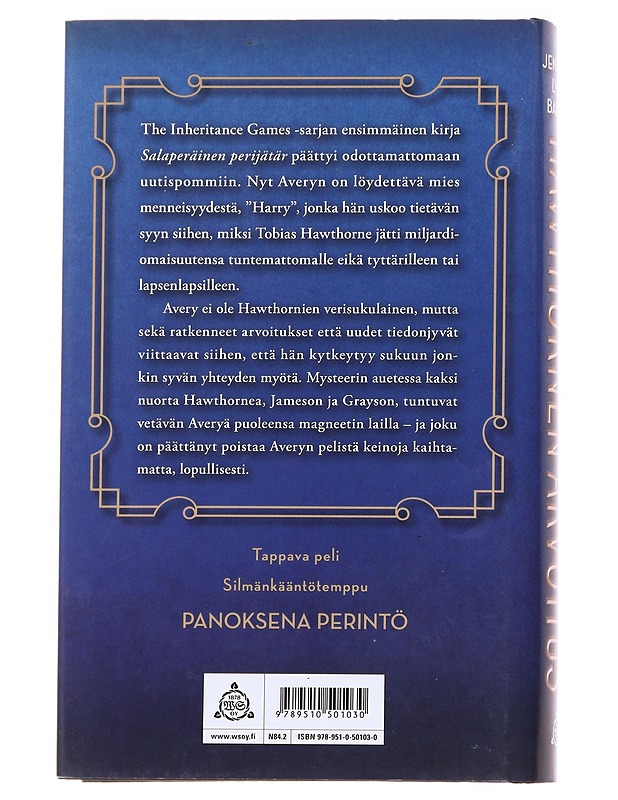 Hawthornen arvoitus - Barnes, Jennifer Lynn - Romaanit ja novellit - 10105612478 - 1