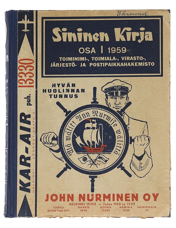 Sininen Kirja osa 1 1959 - Historiakirjat - 10105612480 - 0