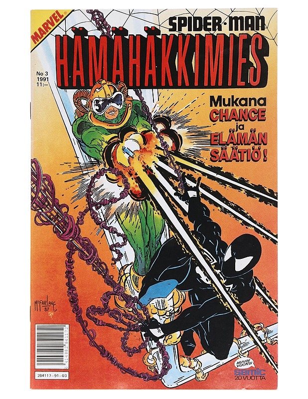 Hämähäkkimies N:o 3/1991 - Sarjakuvat - 10105612500 - 0