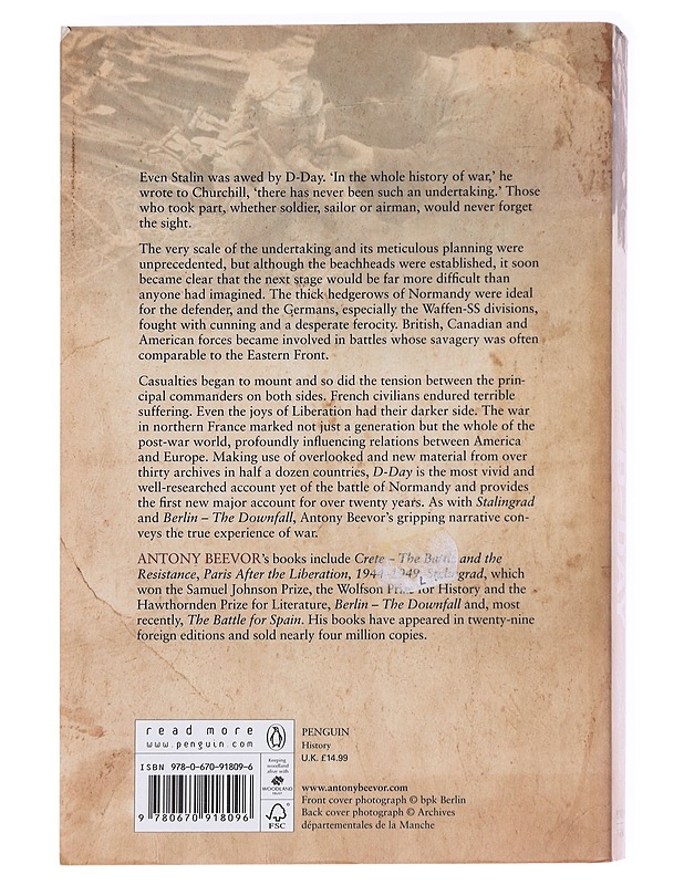D-Day : the battle for Normandy - Antony Beevor - Romaanit ja novellit - 10105612620 - 1